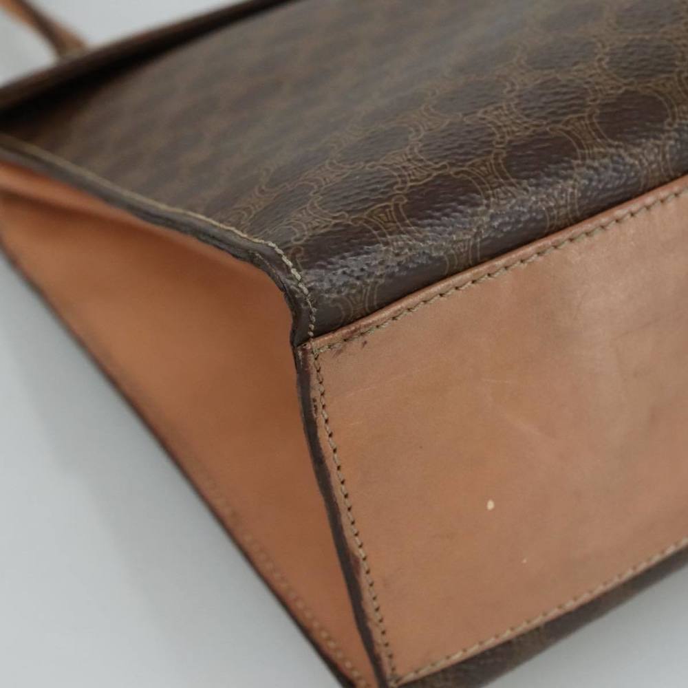 CELINE Macadam Canvas Hand Bag PVC Leather 2way Brown Auth bs21088 - Picture 14 of 16